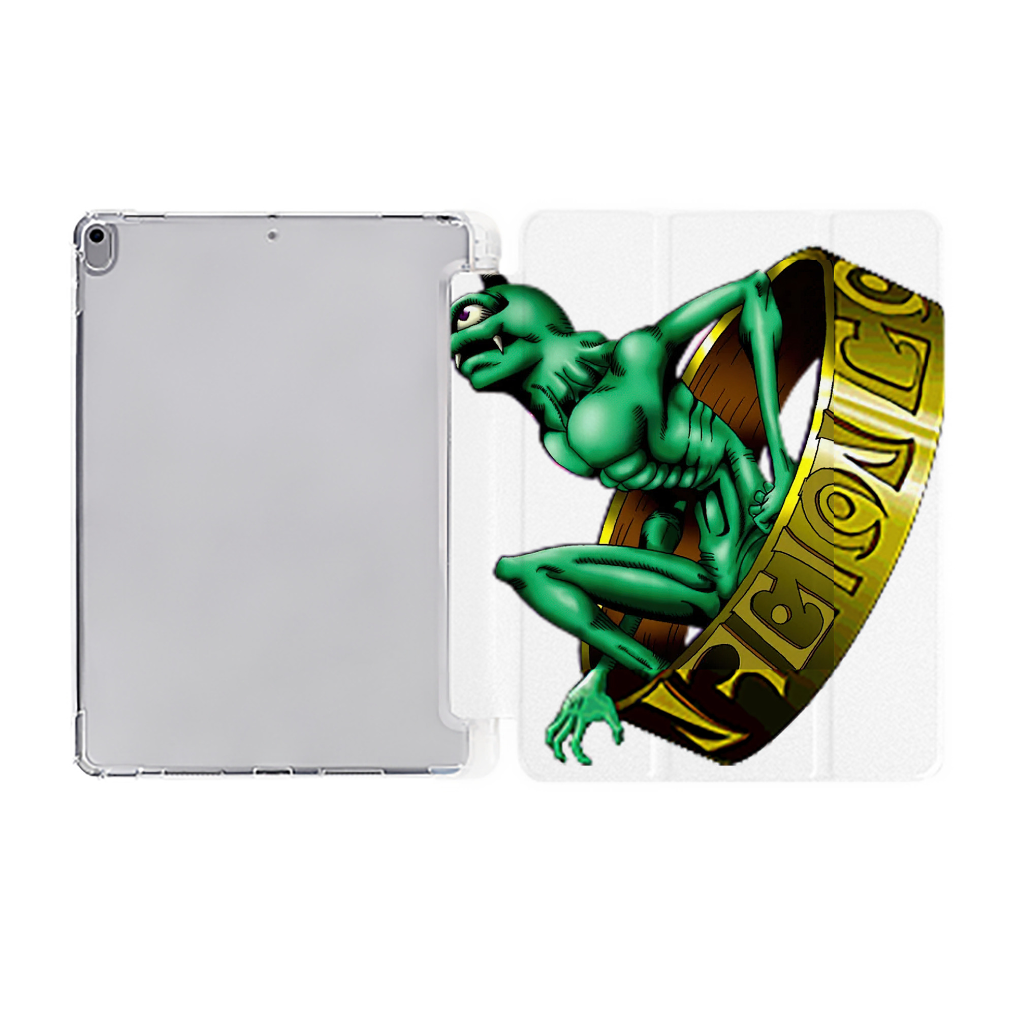 （画像用） 遊☆戯☆王 Yu-Gi-Oh! IPad ケース ペン収納付き 三つ折りスタンド PUレザー×シリコン 対応機種9.5/10.5/10.9インチ